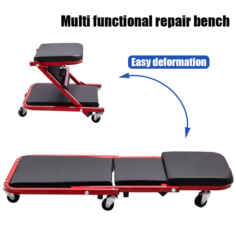 Garage Creeper Roller - Letto pieghevole per riparazione auto Panca