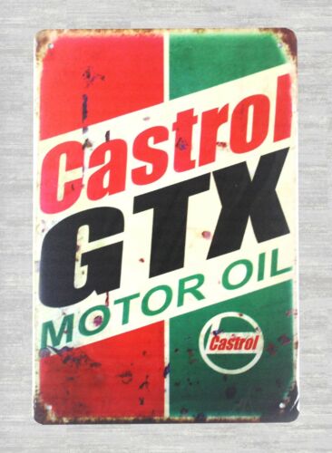 Castrol Oil Gtx - Riproduzioni dell'insegna in metallo della pubblicità