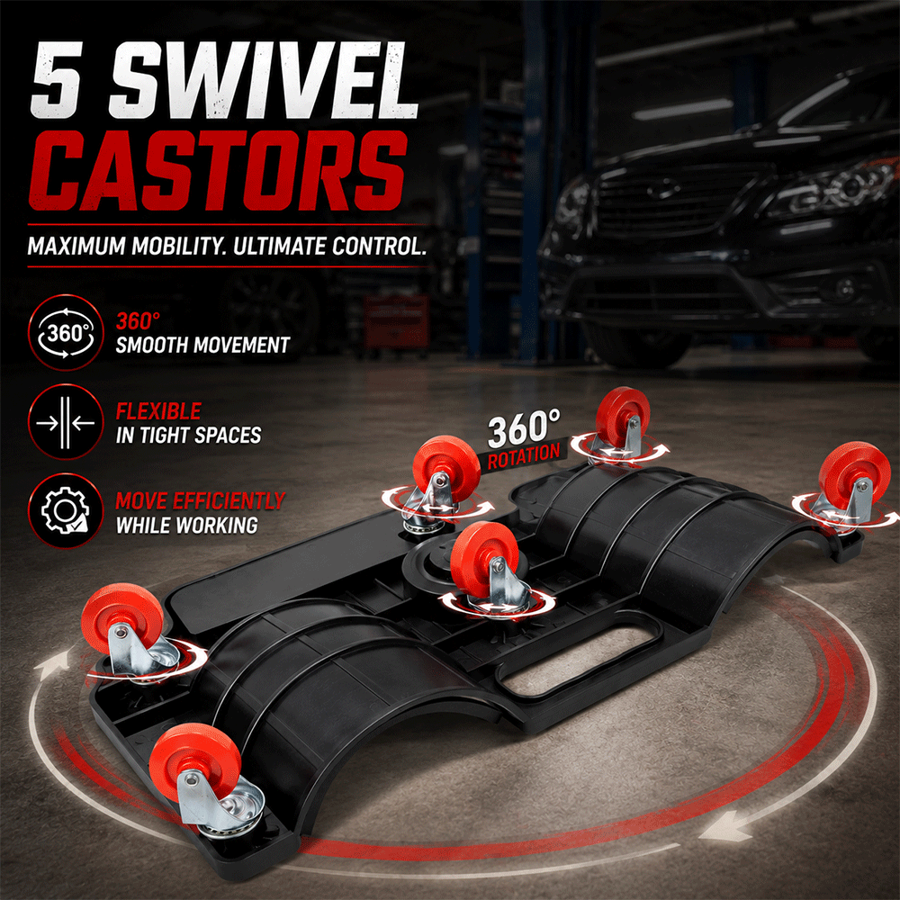 Garage Creeper Roller - Tappetino Universale Antiscivolo per Riparazioni Auto,