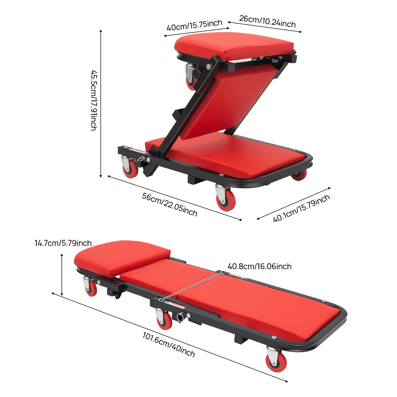 Sgabello da meccanico pieghevo - Garage Creeper Roller recensione e prezzo
